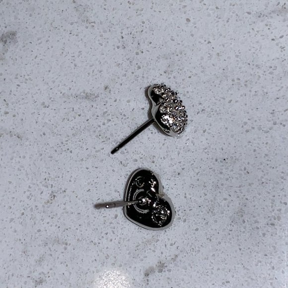 Swarovski Heart Silver Swarovski Crystals Earrings - Picture 4 of 5